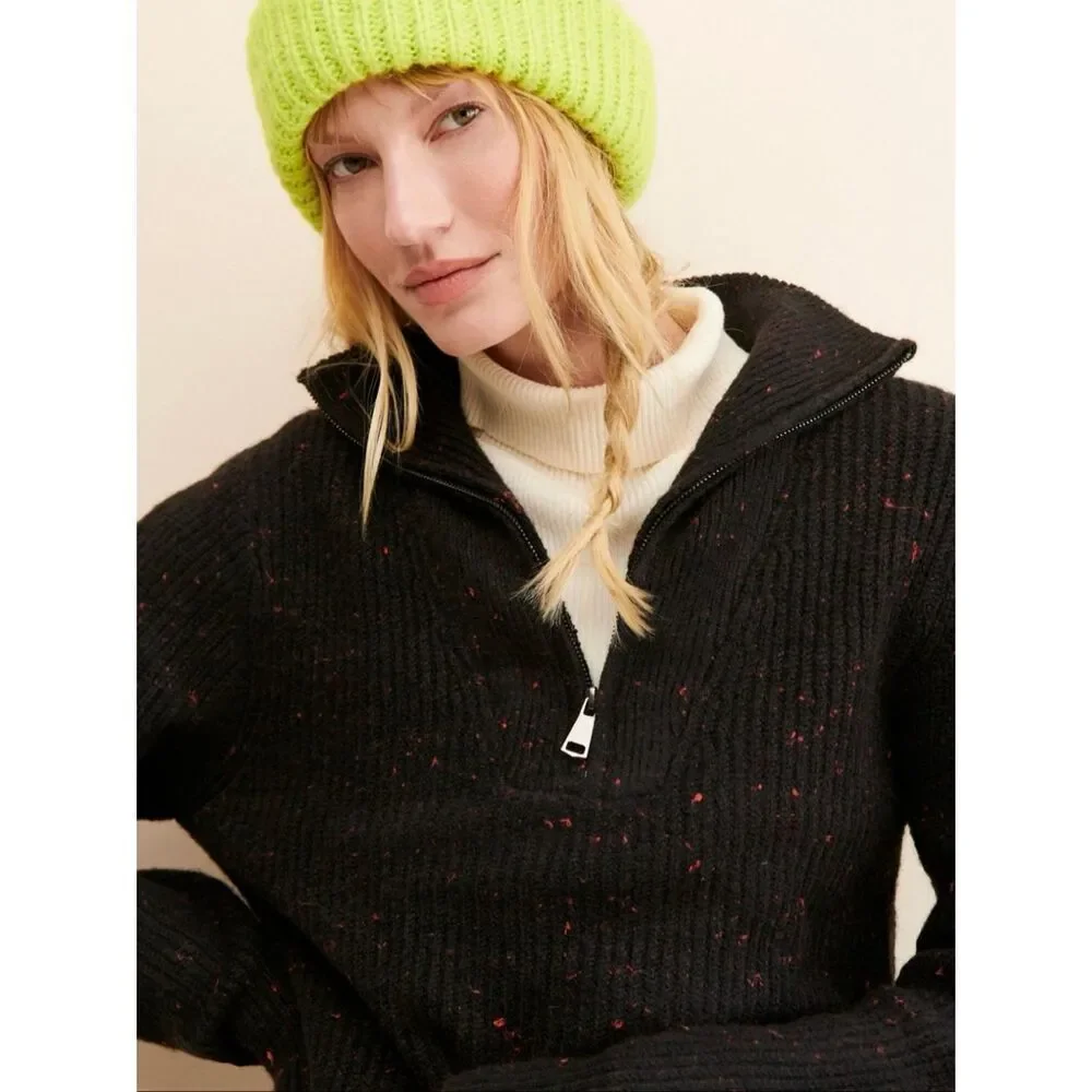 Anthropologie sz L RD Style Millie Quarter Zip sweater